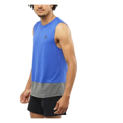 Pánské tílko Salomon Cross Run Tank Nautical Blue/Black