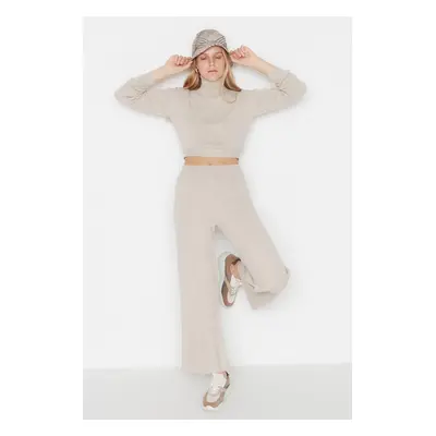 Trendyol Beige Basic Rolák Pletené top-top Set