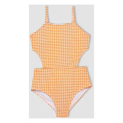 DEFACTO Girl's Checkered Swimsuit