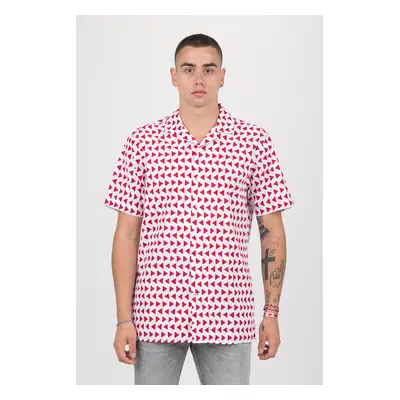 Shirt - TOMMY HILFIGER BOLD GEO PRINT SHIRT S/S white-red