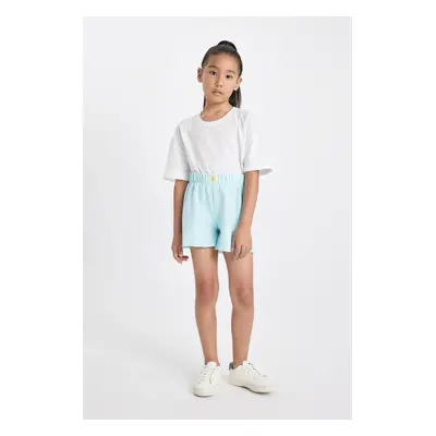 DEFACTO Girl's Woven Labeled Shorts