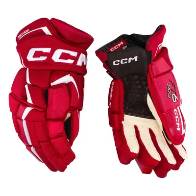 Hokejové rukavice CCM JetSpeed FT6 Pro Red/White palců