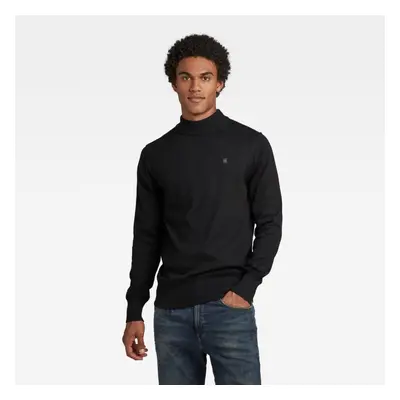 G-STAR Sweater - Premium core mock knit black