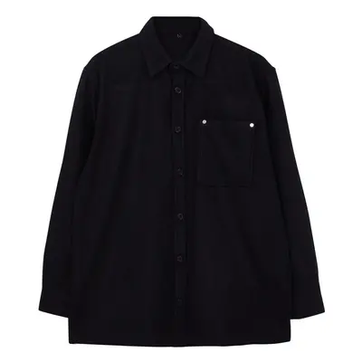 Trendyol Black Oversize Fit Cashmere Winter Textured Shirt