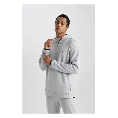 DEFACTO Fit Standard Fit Hooded Printed Sweatshirt