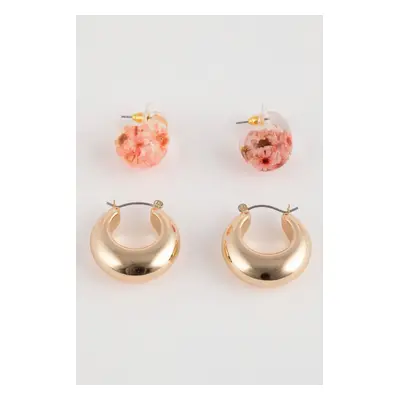 DEFACTO Women's 2-Color Earrings