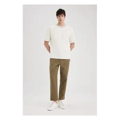 DEFACTO Pants Regular Fit Straight Leg Cotton Pocket