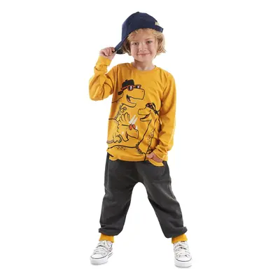 Denokids Cool Dinos Boys T-shirt Tracksuit Bottom Set