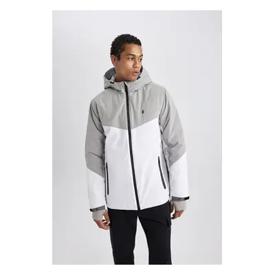 DEFACTO Fit Water Repellent Slim Fit Hooded Ribbed Coat