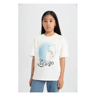 DEFACTO Girl Frozen Relax Fit Crew Neck Short Sleeve T-Shirt