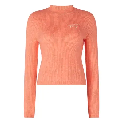 Tommy Jeans Turtleneck - TJW SIGNATURE RIB T orange