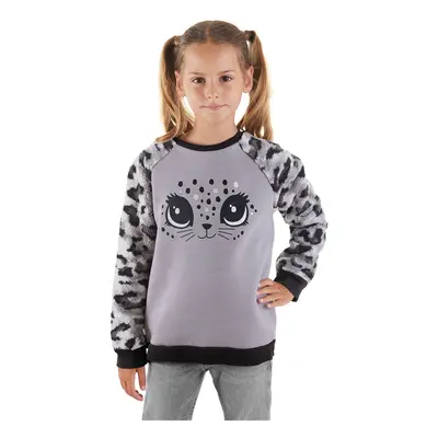 Denokids Leopard Plush Girl's Sweatshirt