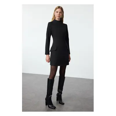 Trendyol Black A-Line Pocket Detailed Mini Woven Dress