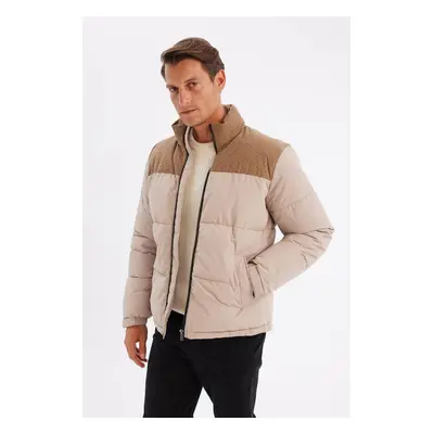 DEFACTO Water Repellent Puffer Jacket Slim Fit Slim Cut Stand Collar Zippered Pocket