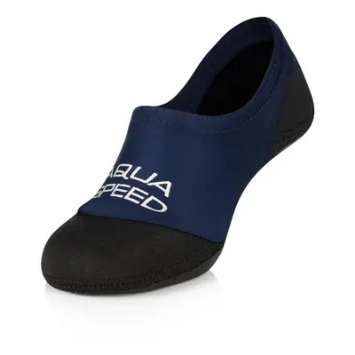 AQUA SPEED Unisex's Swimming Socks Neo Navy Blue/Black Pattern