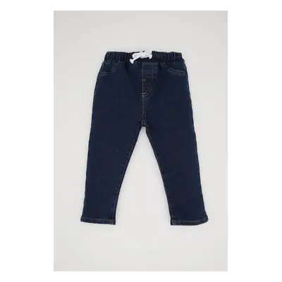 DEFACTO Baby Boy Straight Leg Elastic Waist Lace-Up Jean Trousers