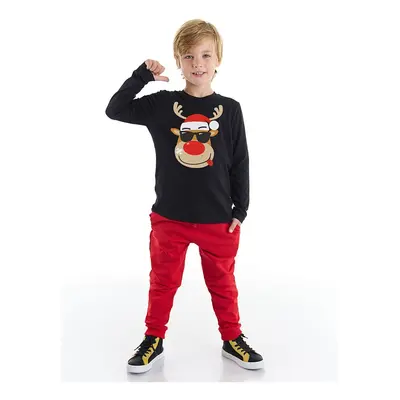 Denokids New Year's Deer Boy's T-shirt Trousers Set