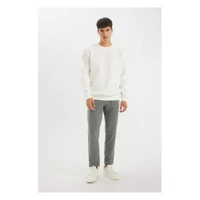 DEFACTO Oversize Wide Pattern Crew Neck Thick Fabric Basic Plain Sweatshirt T5139az24au