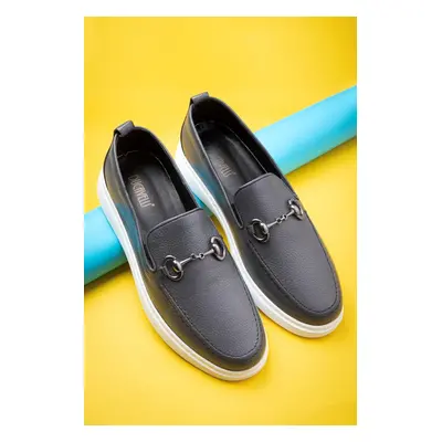 Ducavelli Anchor Genuine Leather Men's Casual Shoes, Loafers, Light Shoes, Summer Shoes.