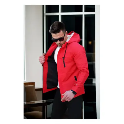 86622 Dewberry Hooded Mens Seasonal Jacket-RED