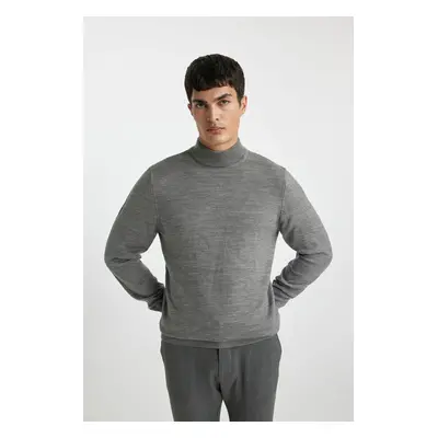 DEFACTO Slim Fit Slim Fit Half Turtleneck Basic Plain Knitwear Sweater