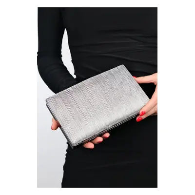 LuviShoes YADAYA Platinum Striped Women's Evening Bag