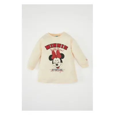 DEFACTO Baby Girl Disney Mickey & Minnie Crew Neck Long Sleeve Sweatshirt Dress