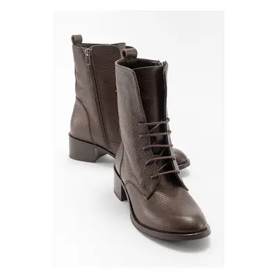 LuviShoes Brown Leather Women's Boots