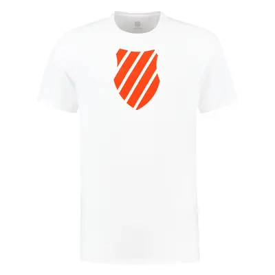 Pánské tričko K-Swiss Hypercourt Logo Tee Jet White/Spicy Orange