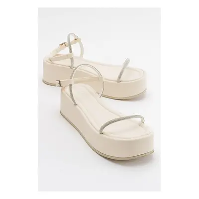 LuviShoes Ekos Ecru Beige Women's Sandals