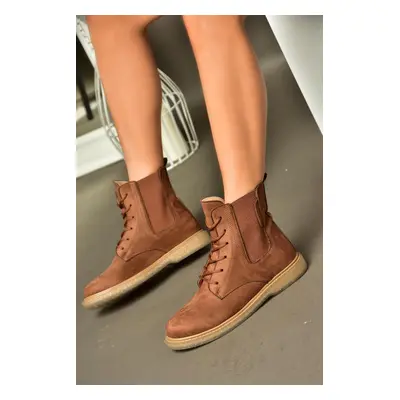 Fox Shoes R374961902 Tan Dámské Klasické Semišové Boty s Elastickými Stranami