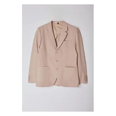 Trendyol Limited Edition Stone Silm Fit Herringbone Woven Blazer Jacket