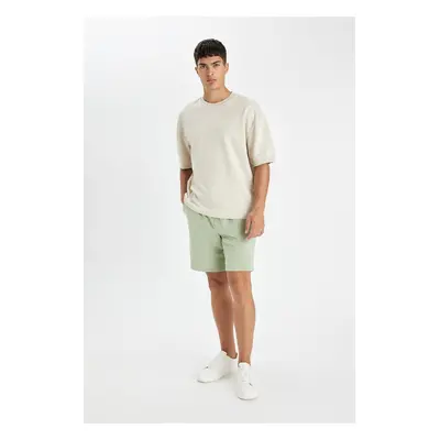 DEFACTO Regular Fit Basic Plain Bermuda Shorts with Pockets