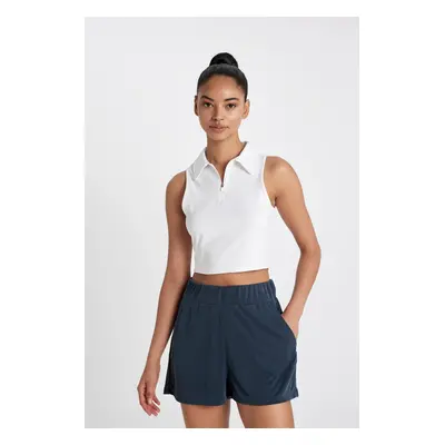 DEFACTO Fit Crop Polo Neck Sports Undershirt