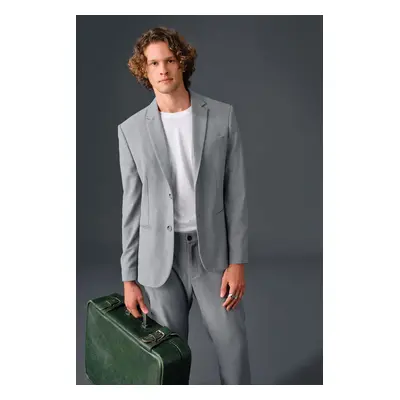 DEFACTO Slim Fit Slim Fit Lined Buttoned Basic Plain Blazer Jacket