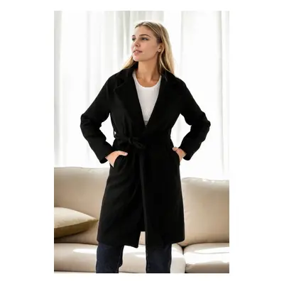 79405 Dewberry Long Women Coat-BLACK