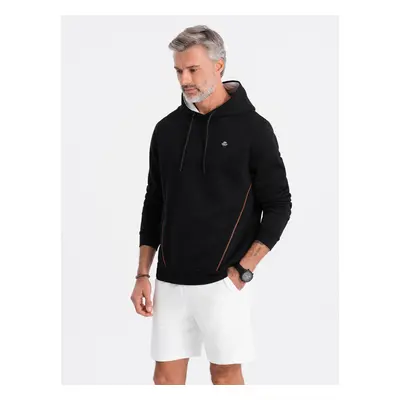 Ombre Men's hoodie with zippered pocket - black