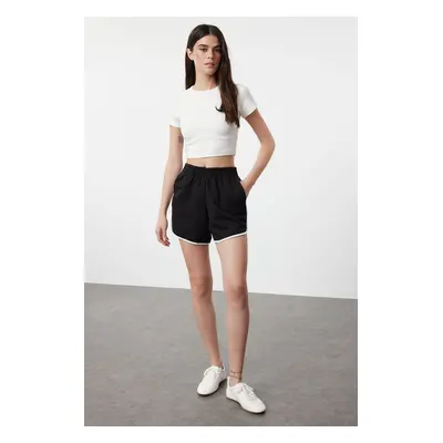 Trendyol Black Piping Detailed Mini Shorts & Bermuda