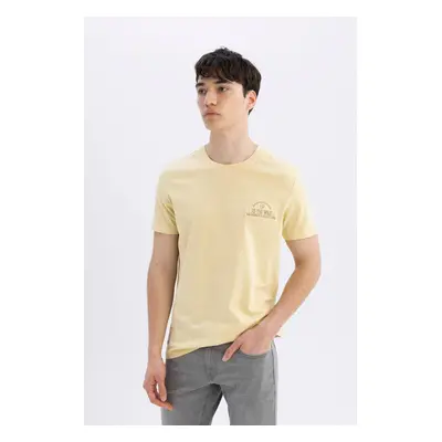 DEFACTO Slim Fit Crew Neck Printed Short Sleeve T-Shirt