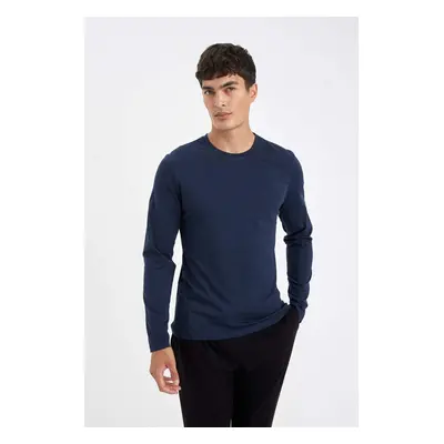 DEFACTO Slim Fit Crew Neck Long Sleeve Pajama Top