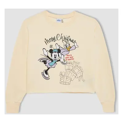 DEFACTO Girls Disney Mickey Mouse &friends Crew Neck Sweatshirt