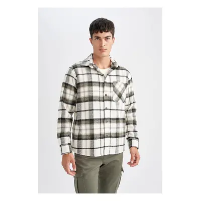 DEFACTO Regular Fit Plaid Lumberjack Flannel Long Sleeve Shirt