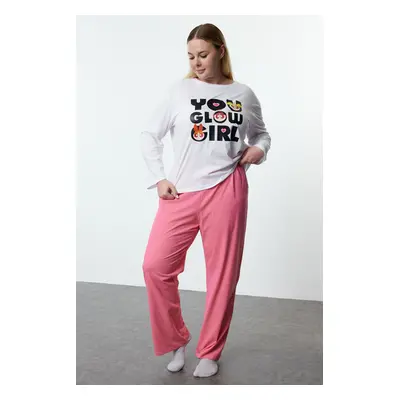 Trendyol Curve Pink Powerpuff Girls Licensed Knitted Pajama Set