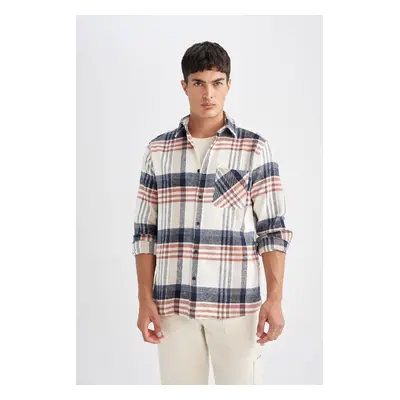 DEFACTO Regular Fit Plaid Lumberjack Flannel Long Sleeve Shirt