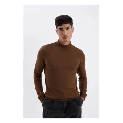 DEFACTO Slim Fit Slim Fit Half Turtleneck Basic Plain Knitwear Sweater R1127az24wn