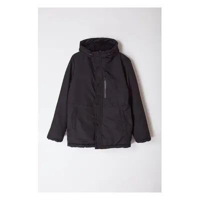 Trendyol Black Regular Fit Winter Parka Windbreaker Coat