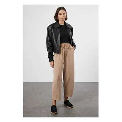 Trendyol Mink Modal Soft Fabric High Waist Stretch Trousers