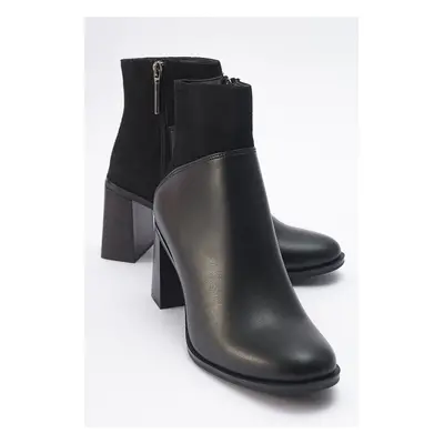 LuviShoes ROPA Women's Black Heeled Boots