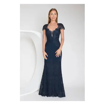 Dámské šaty Deni Cler Milano Deni_Cler_Milano_Dress_T-Dw-3251-0M-40-58-1_Navy_Blue