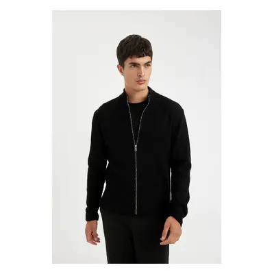 DEFACTO Standard Fit Turtleneck Cardigan